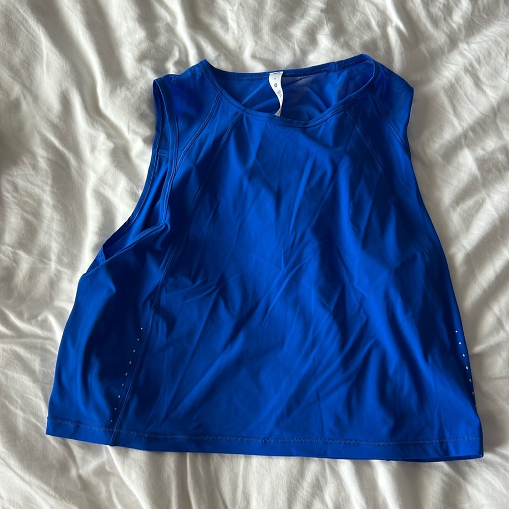 Blue Lululemon tank top